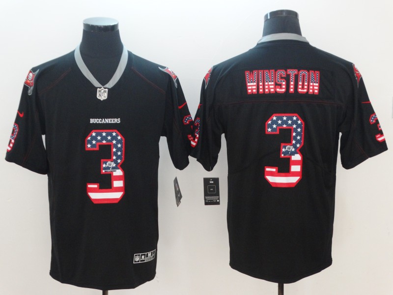 Men's Tampa Bay Buccaneers Jameis Winston #3 Black Alternate Jersey
